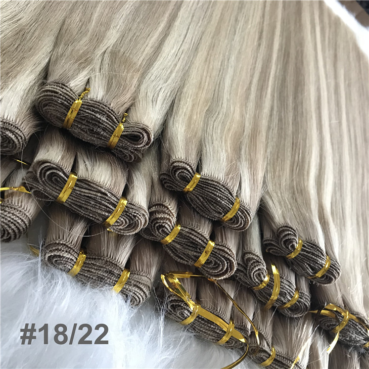  Piano color 18/22 hand tied weft with full cuticle intact   C91